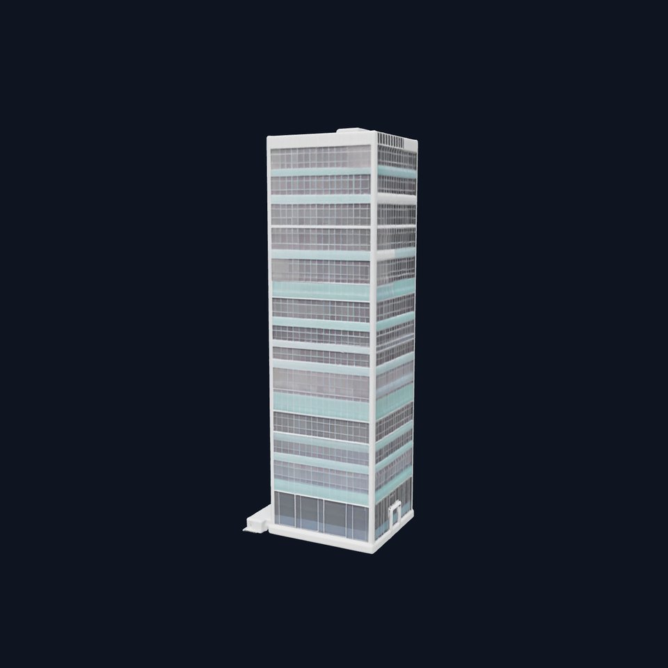 Sleek Glass Tower model pack